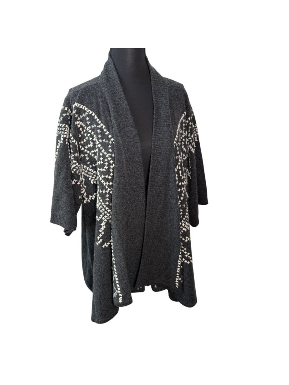 Jamison Wool Cashmere Embroidered Cardigan Sweater Size M Fairy Cottage - Picture 5 of 8